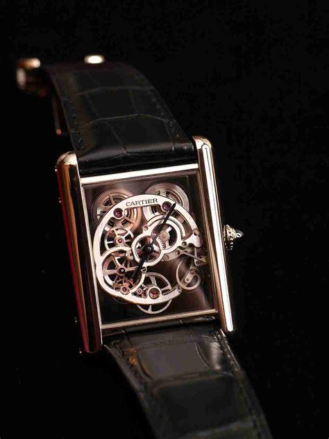 cartier tank skeleton replica|cartier tank watch copies.